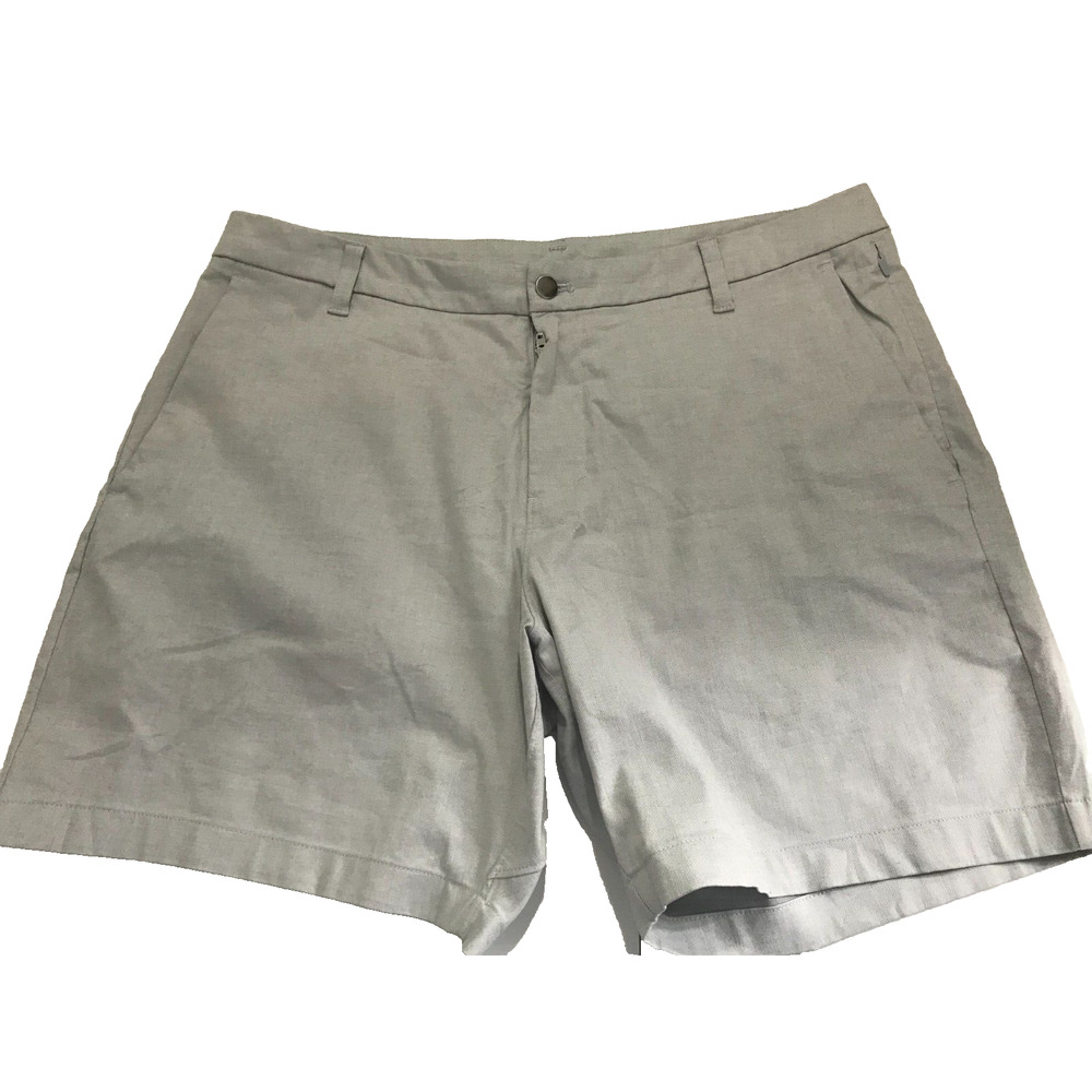 Lululemon Shorts Men 38 Gray Relaxed Oxford 9" Inseam Quick Dry Chino RN106259